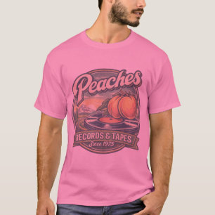 T-shirt Peaches Disques et Bandes Oval 1975 Rétro
