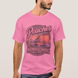 T-shirt Peaches Disques et Bandes Oval 1975 Rétro