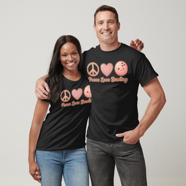 T-shirt Peachy Peace Love Bowling Charm (Unisexe)