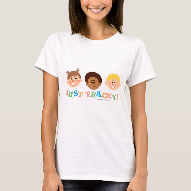 T-shirt Peachy Retro Art Nostalgale Design amusant (Devant)