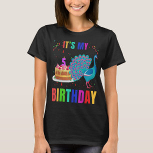 T-shirt Peacock 5e anniversaire mignon Oiseaux Animal Grap