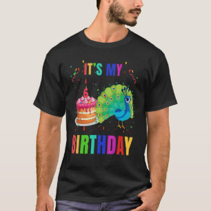 T-shirt Peacock 6e anniversaire mignon Oiseaux Animal Grap