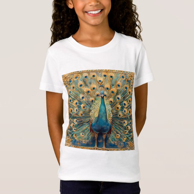 T-Shirt Peacock Art Nouveau (Devant)