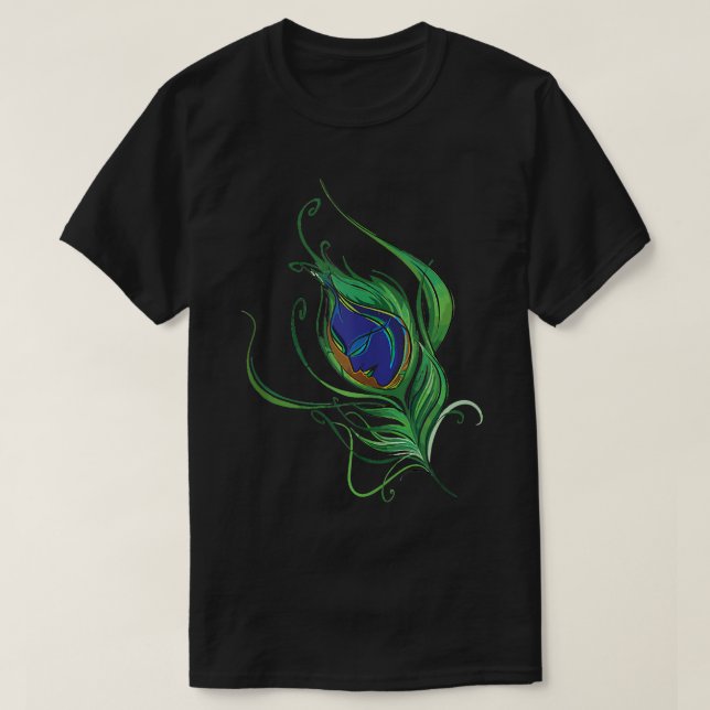T-shirt Peacock Artistique plume Lord Krishna Débardeur (Design devant)