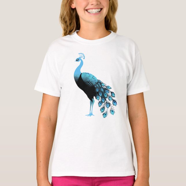 T-shirt Peacock bleu (Devant)