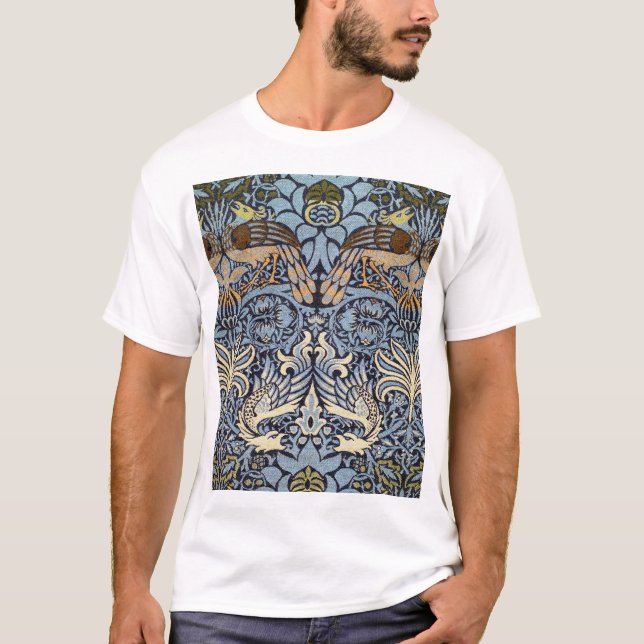 T-shirt Peacock et Dragon, William Morris (Devant)