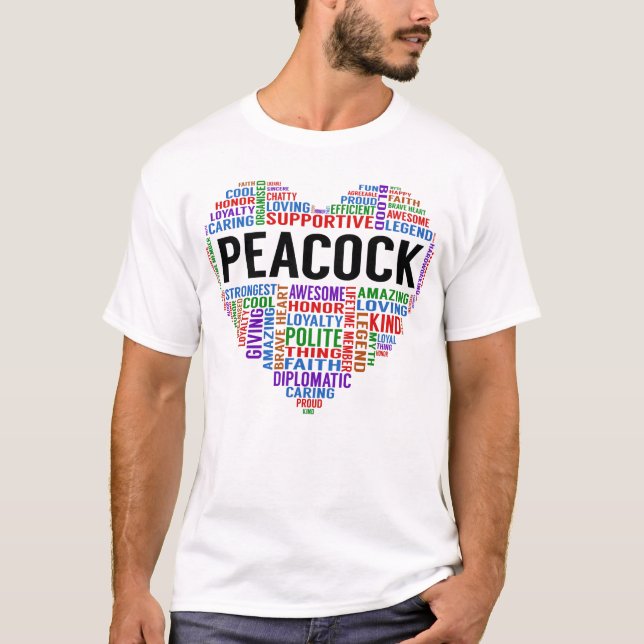 T-shirt PEACOCK Legend Heart (Devant)
