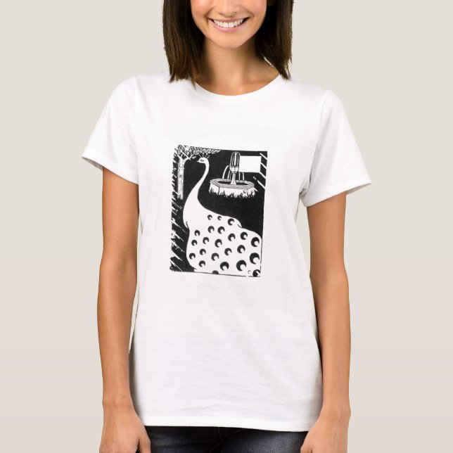 T-shirt Peacock motif from Le Mort d'Arthur (litho) (Devant)