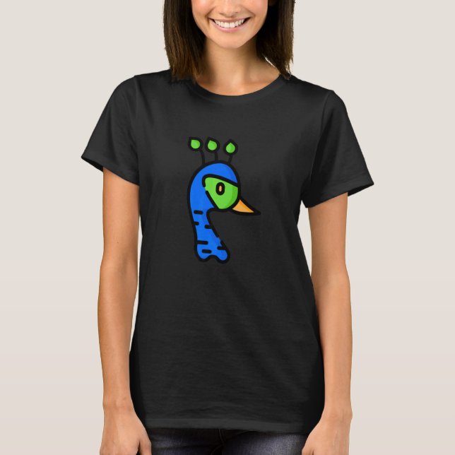 T-shirt Peacock Peafowl Peahen Print Feathers Bird   3 (Devant)