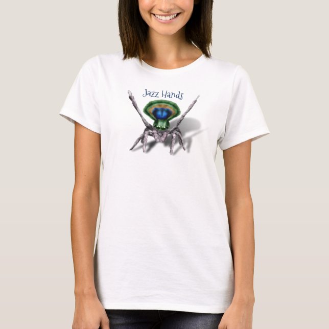 T-shirt Peacock Spider personnalisable Mains de Jazz amusa (Devant)