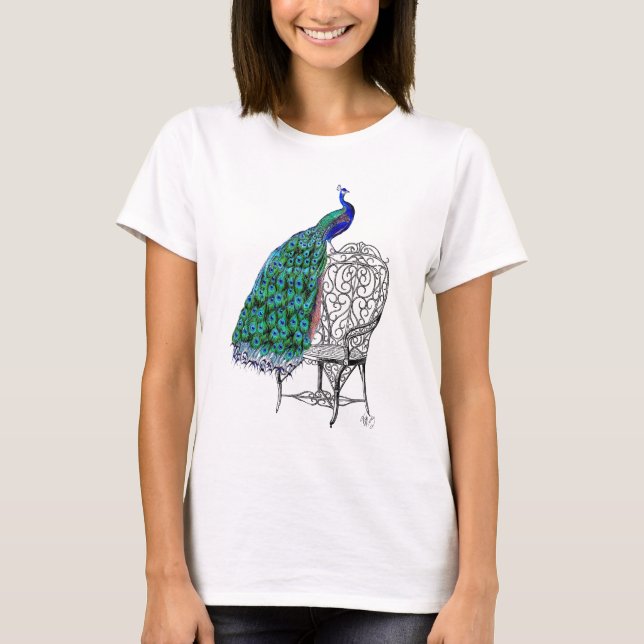 T-shirt Peacock sur la chaise (Devant)
