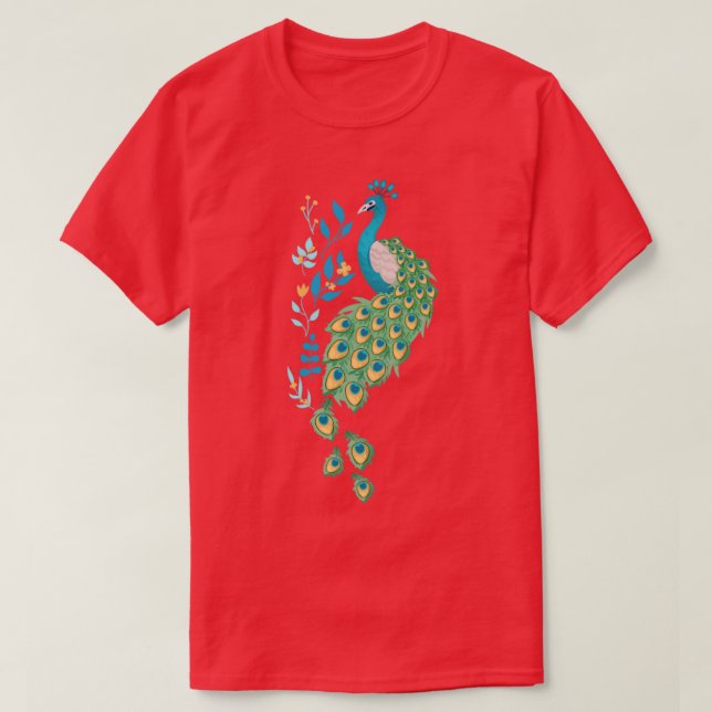 T-shirt Peacock vintage (Design devant)