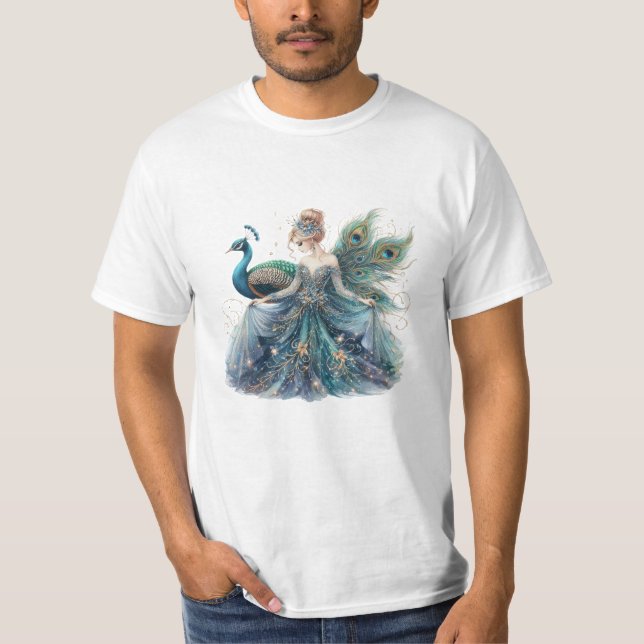 T-shirt peacock women tee shirt (Devant)