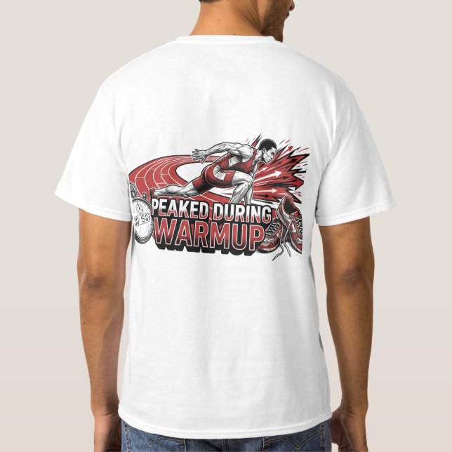 T-shirt peaked during warmup (Dos)