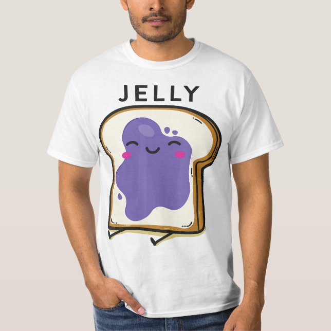T-shirt Peanut Butter Jelly 2 Matching BFF Tees Best Frien (Devant)