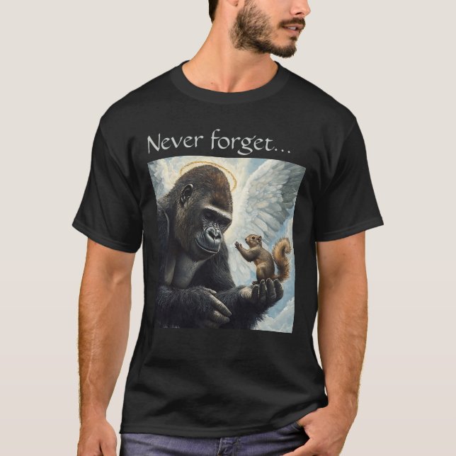 T-shirt Peanut the Squirrel and Harambe Never Forget  (Devant)
