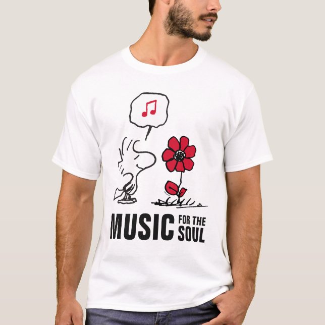 T-shirt PEANUTES| Motif rouge et noir (Devant)