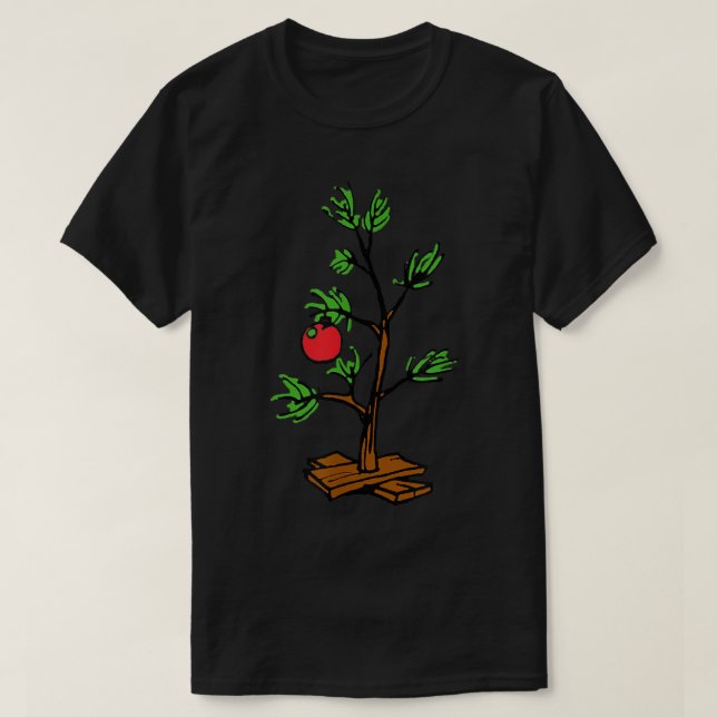 T-shirt Peanuts Charlie Brown Holiday Tree  (Design devant)