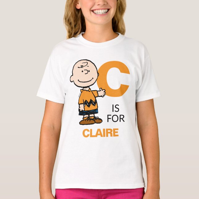 T-shirt PEANUTS | Charlie Brown personnalisé (Devant)