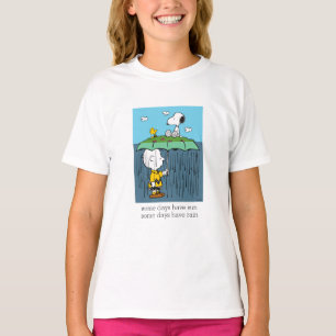 T-shirt Peanuts Jour Ensoleillé Jour Pluvieux Moitié & M