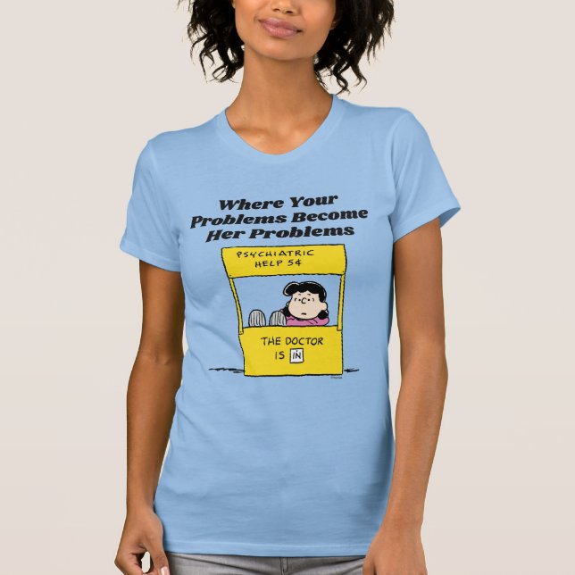 T-shirt Peanuts | Lucy & the Doctor Is In (Devant)