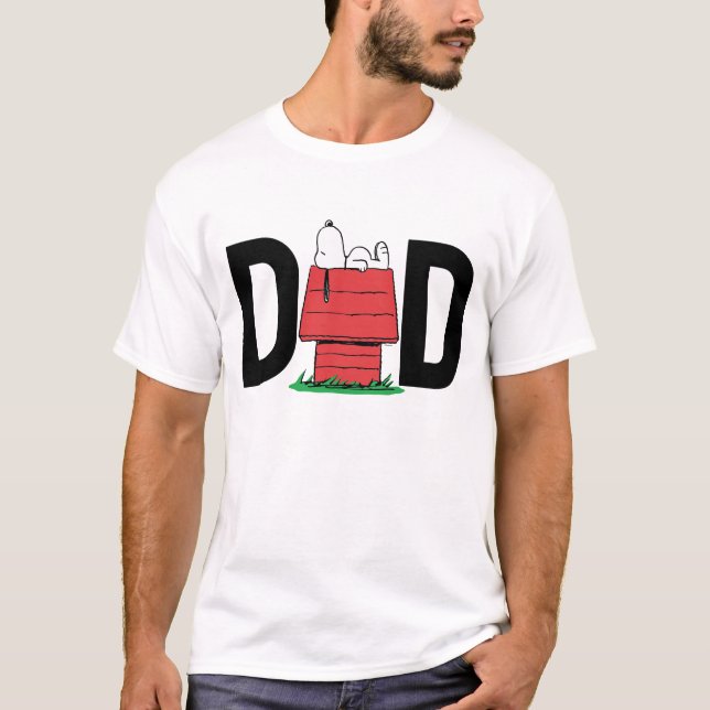 T-shirt Peanuts Snoopy Dog House | Je suis le papa (Devant)