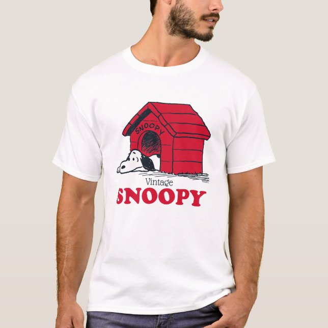 T-shirt PEANUTS | Snoopy hier & aujourd'hui (Devant)