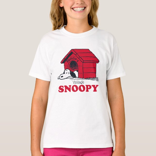 T-shirt PEANUTS | Snoopy hier & aujourd'hui (Devant)