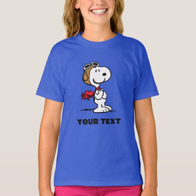 T-shirt Peanuts | Snoopy l'as de l'aviation (Devant)