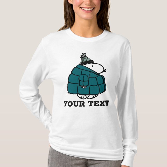 T-shirt Peanuts | Snoopy Veste Matelassée d'Hiver (Devant)