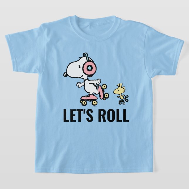 T-shirt PEANUTS | Snoopy & Woodstock | Roulons (Poser)
