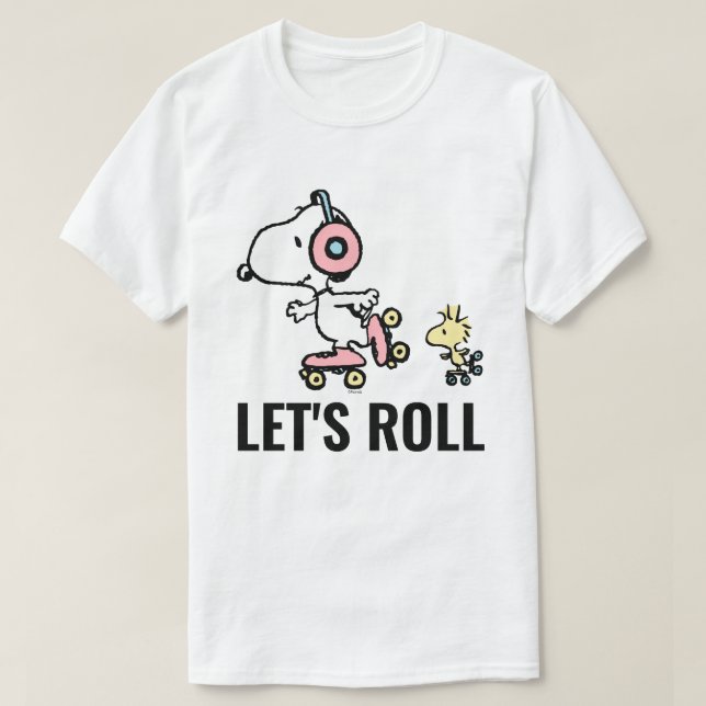 T-shirt PEANUTS | Snoopy & Woodstock | Roulons (Design devant)