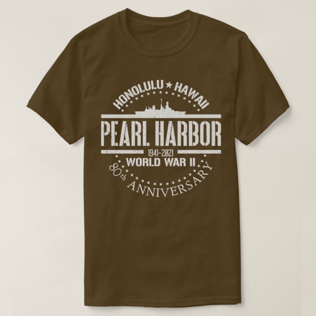 T-shirt Pearl Harbour 80e anniversaire 1941 World War 2 Ve (Design devant)