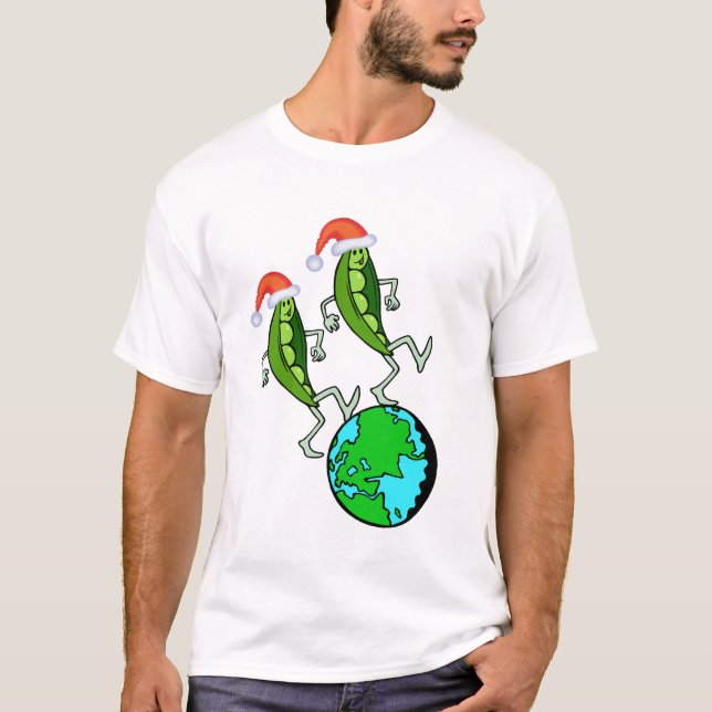 T-shirt Peas on Earth Holiday (Devant)
