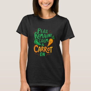 T-shirt Peas Romaine Carotte Calme Sur Fantaisie Veggie Ve