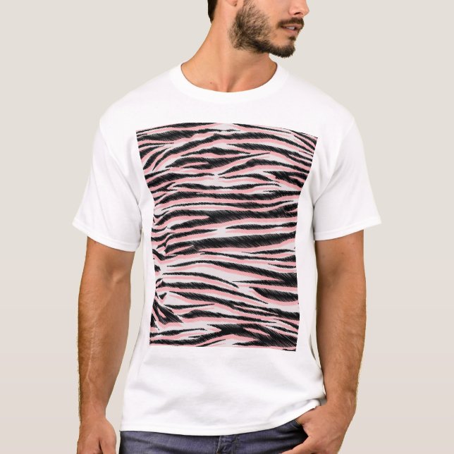 T-shirt Peau animale Abstraite Impression sans joint (Devant)
