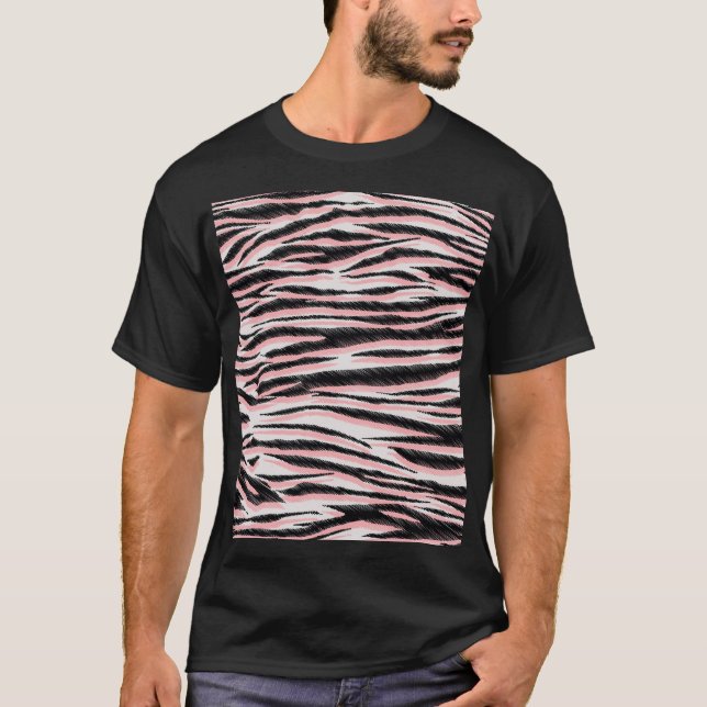 T-shirt Peau animale Abstraite Impression sans joint (Devant)