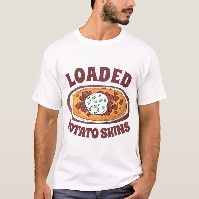 T-shirt Peau de pomme de terre chargée Snack Alimentation  (Devant)