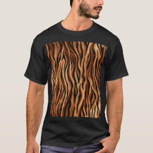 T-shirt Peau de tigre : motif sans couture dessiné à la ma