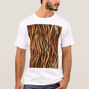 T-shirt Peau de tigre : motif sans couture dessiné à la ma
