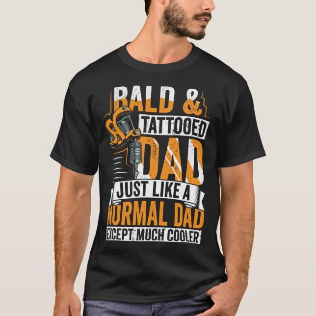 T-shirt Peau et tatouage Papa Humour Fête des Pères (Devant)