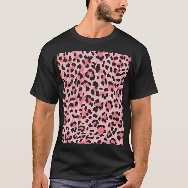T-shirt Peau léopard : texture vintage et transparente (Devant)