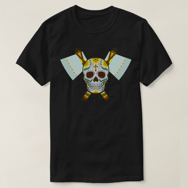 T-shirt Peau Tribal Double Ax 3 (Design devant)
