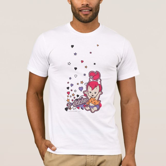 T-shirt PEBBLES™ Coeur pourpre (Devant)