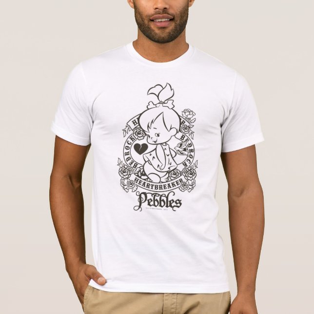 T-shirt PEBBLES™ Heartbreaker B&W (Devant)