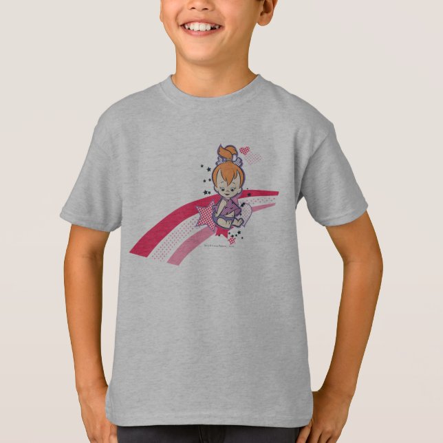 T-shirt PEBBLES™ sur arc-en-ciel rose (Devant)