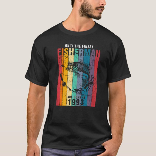 T-shirt Pêche 1993 29e anniversaire 96 ans Pêcheur (Devant)