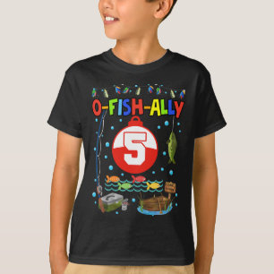 T-shirt Pêche 5 ans 5e anniversaire Boy Anniversaire Party