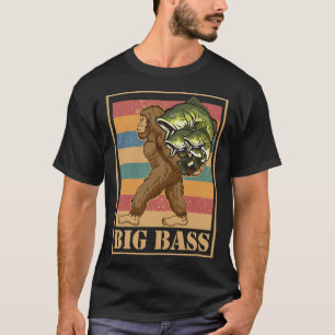 T-shirt Pêche à la bass à grande bouche pour hommes Chasse