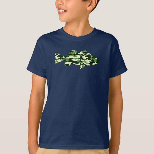 T-shirt Pêche à la basse de Camion Vert (Devant)